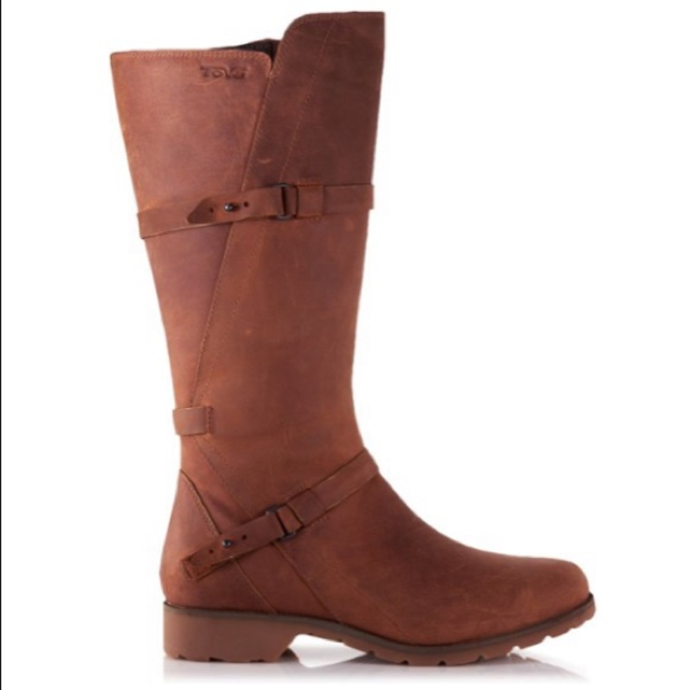 TEVA De La Vina Brown Tall Leather Boots